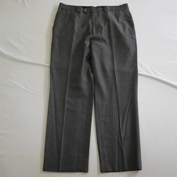 Beverly Hills Polo Club 42S 32x28 Gray Striped Mens Jacket Pants Suit